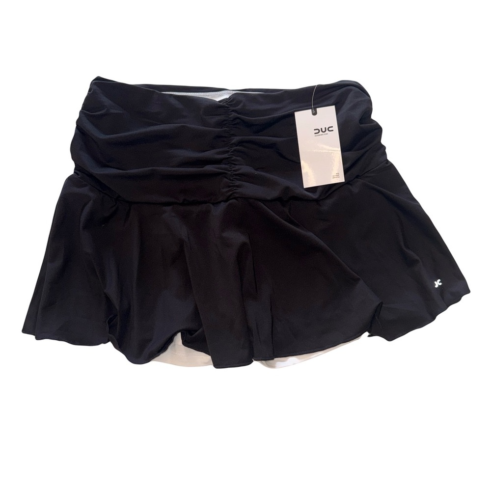 NWT DUC Women's Kourtney Skirt Black with White Built In Shorts original $60 - Picture 7 of 9